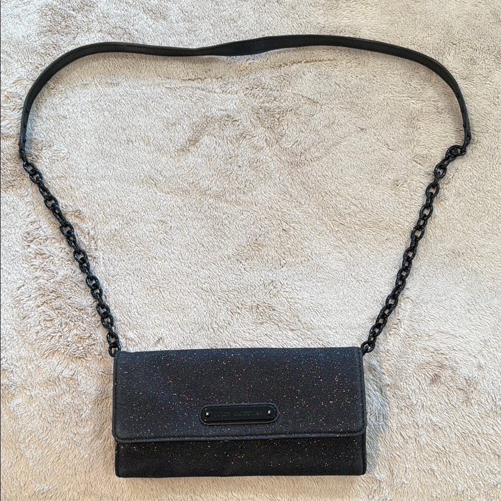 Vintage Juicy Couture Black Glitter Crossbody Bag
